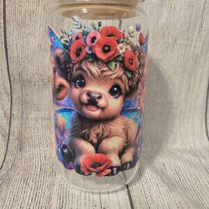 Highland Cow Libby Glass 16oz